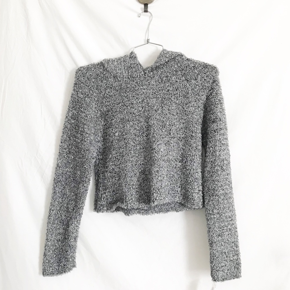 Kenji Fuzzy Cropped Hoodie